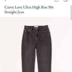 Abercrombie - Curve Love Ultra High Rise 90s Straight Jean - Size 4